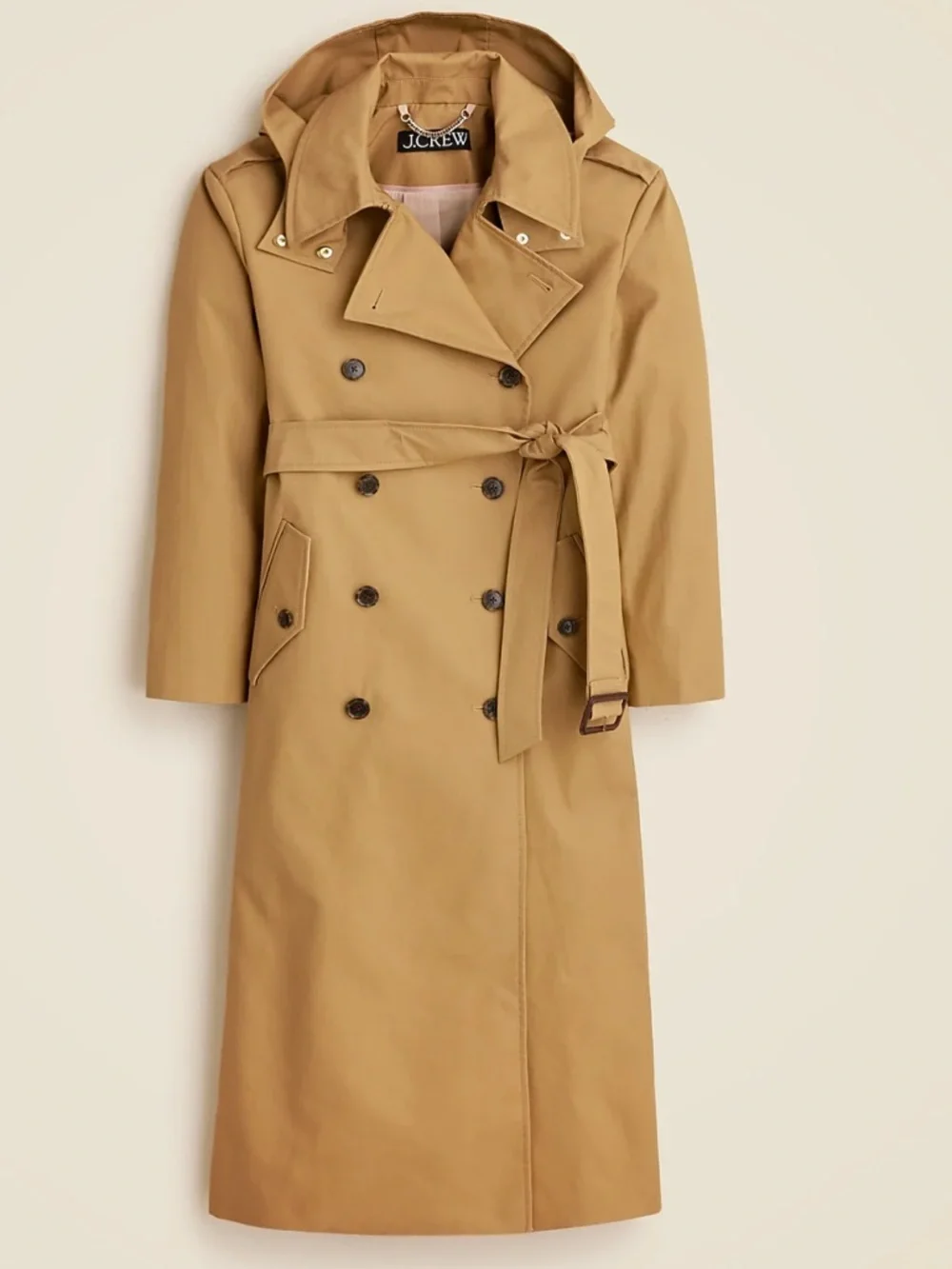 J.Crew New Long Icon Trench Coat In Size 8P